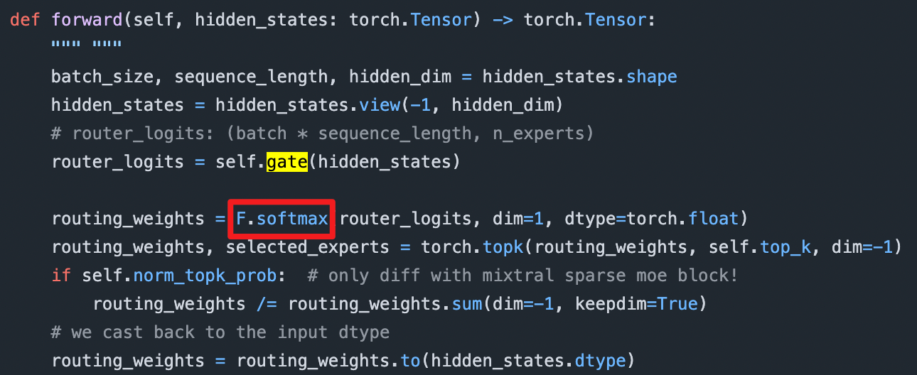 HuggingFace官方模型中的Qwen3门控网络